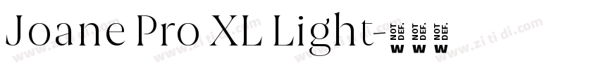 Joane Pro XL Light字体转换